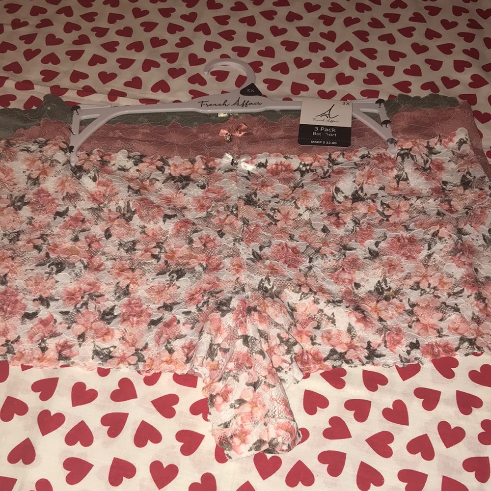 3 pairs of sexy French affair floral panties (3X)